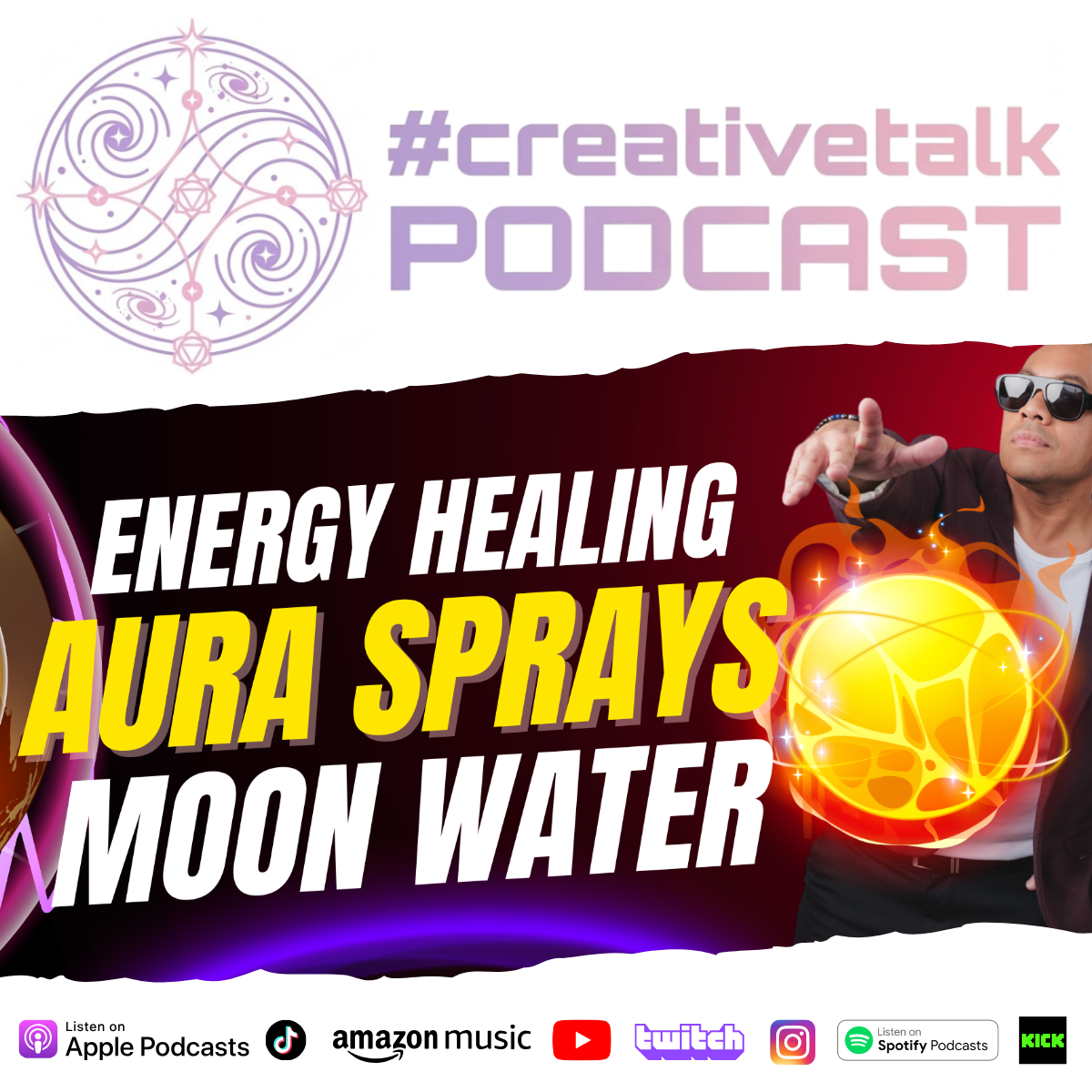 Energy healer Kate Hammond of Zen Den Healing on the #creativetalk podcast with Amber and Kebrasca King