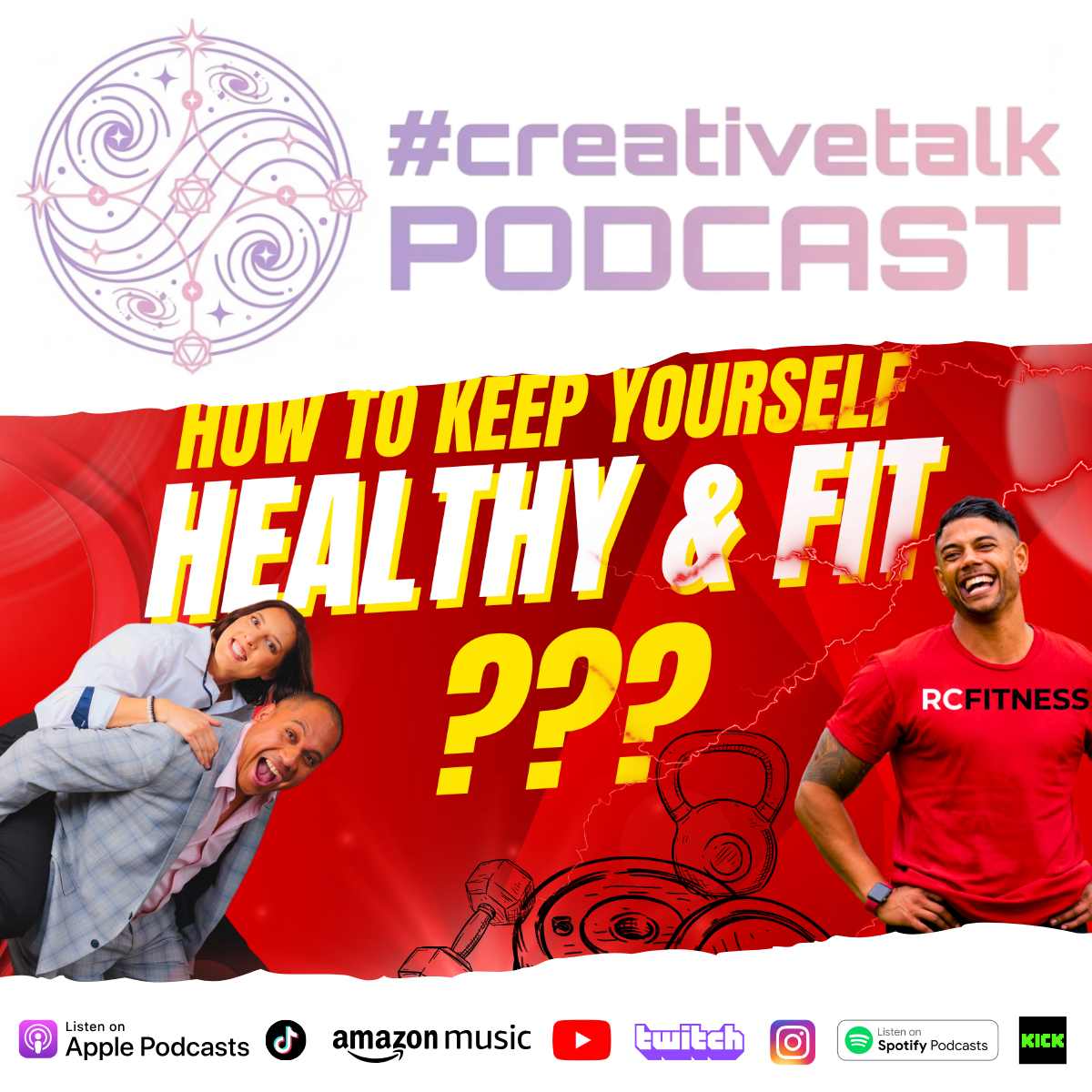 Robin the EnterTrainer from RC Fitness on the #creativetalk podcast with Amber and Kebrasca King